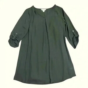 2/$12 Decree Black Mini Dress Size Large LBD Slip Lined Classic Business Church